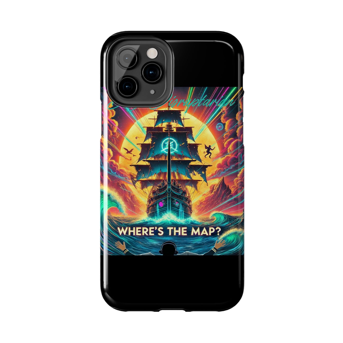 Phone Case - 'Where's The Map' DJ Disruptarian Album Pirate Ship Design