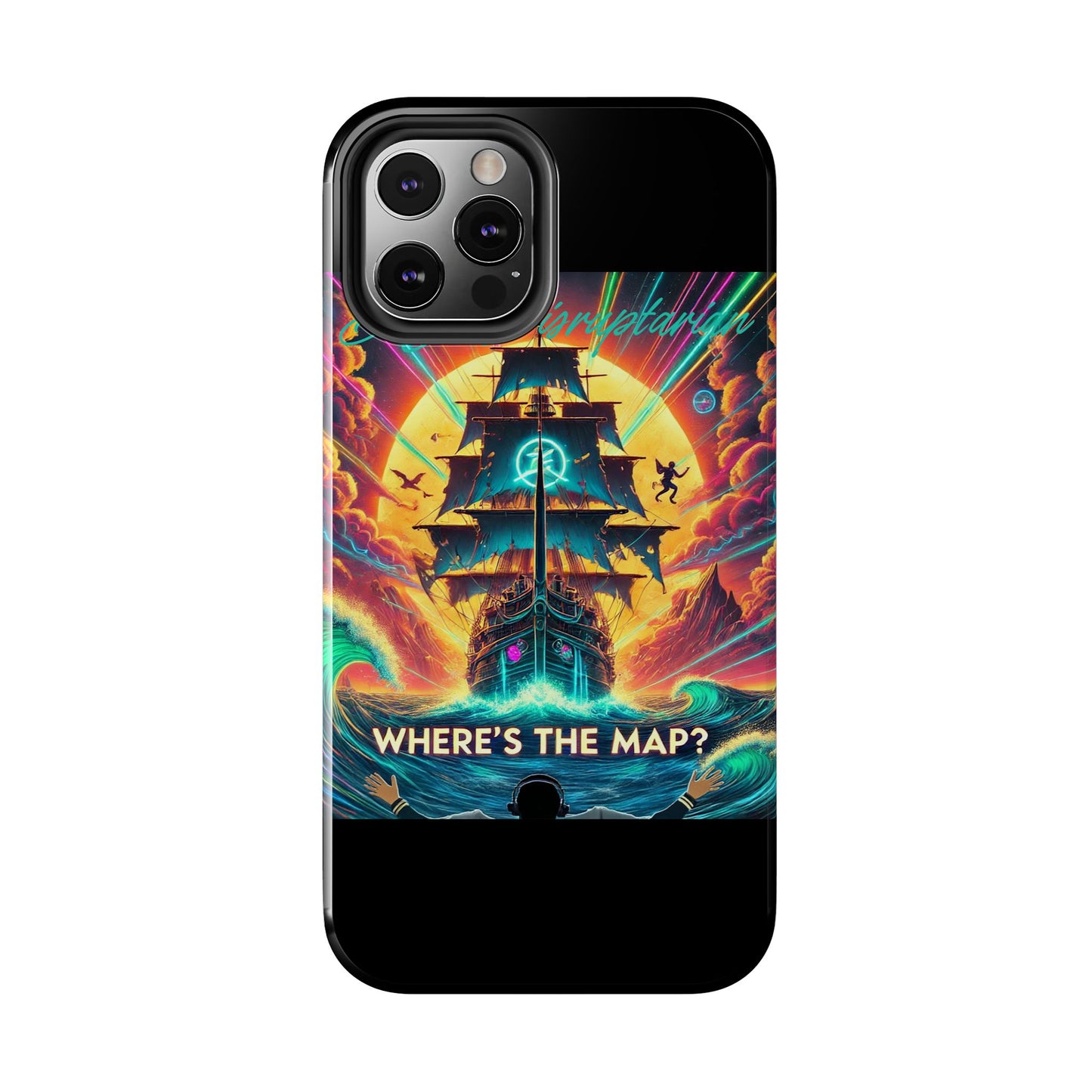 Phone Case - 'Where's The Map' DJ Disruptarian Album Pirate Ship Design