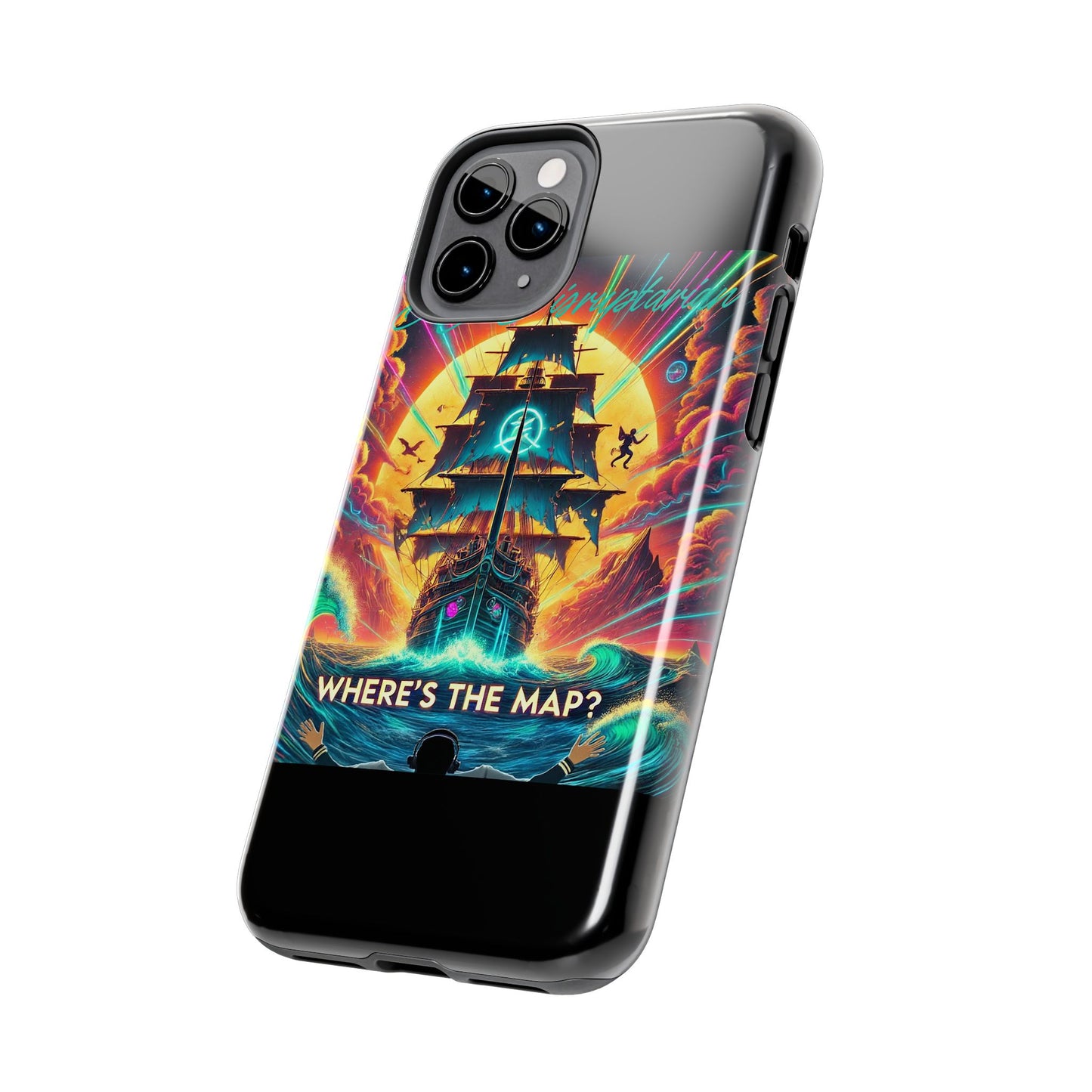 Phone Case - 'Where's The Map' DJ Disruptarian Album Pirate Ship Design