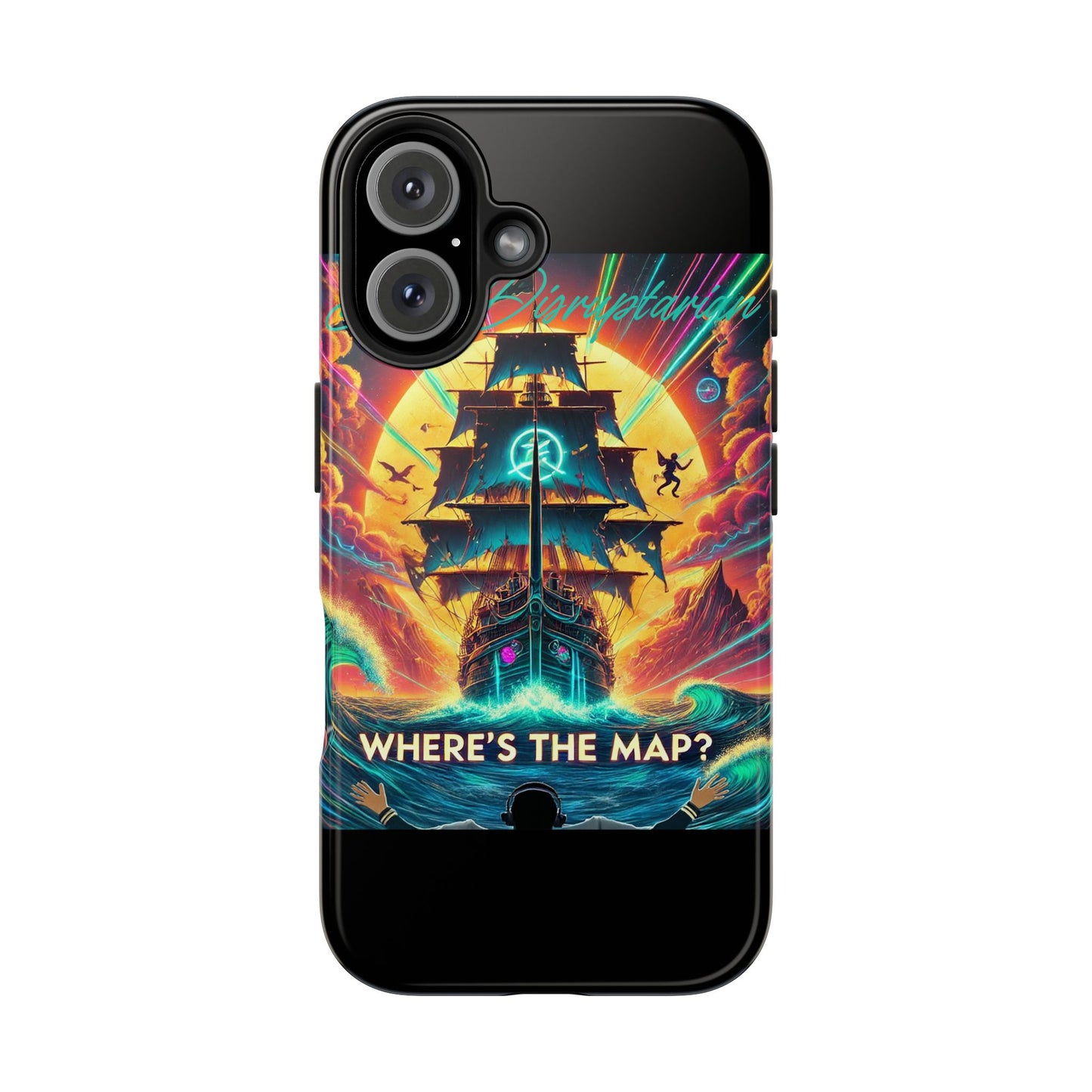 Phone Case - 'Where's The Map' DJ Disruptarian Album Pirate Ship Design