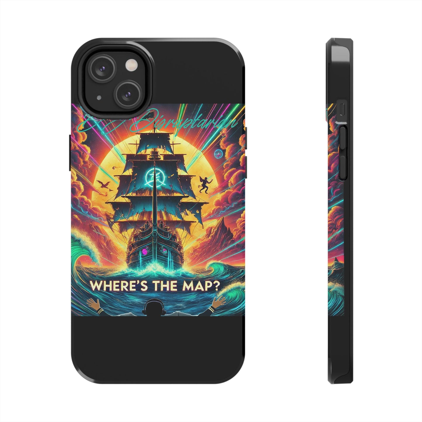 Phone Case - 'Where's The Map' DJ Disruptarian Album Pirate Ship Design