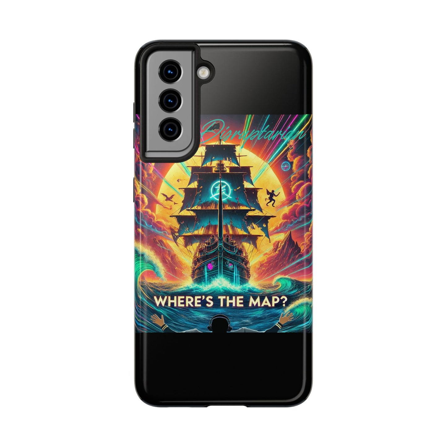 Phone Case - 'Where's The Map' DJ Disruptarian Album Pirate Ship Design