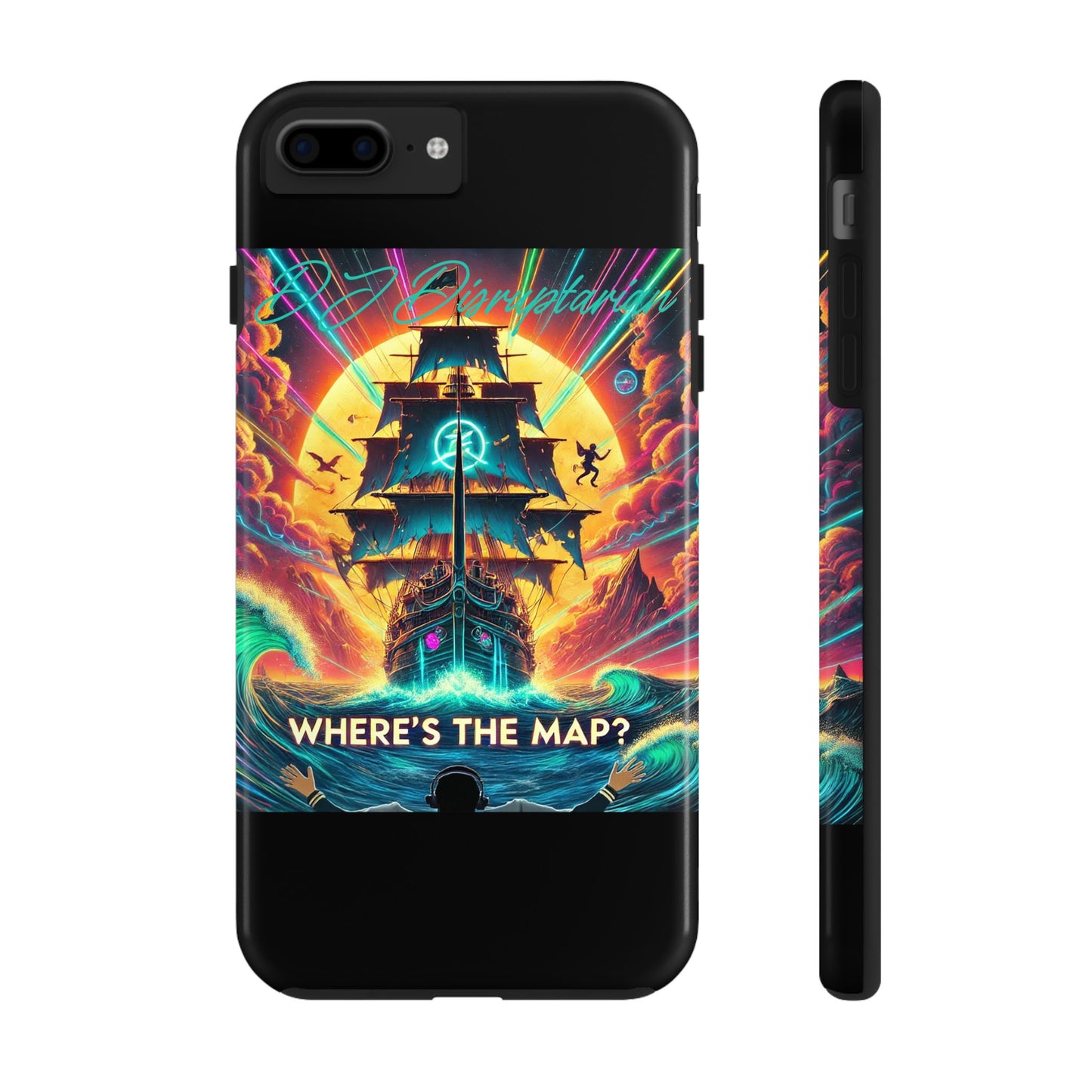 Phone Case - 'Where's The Map' DJ Disruptarian Album Pirate Ship Design