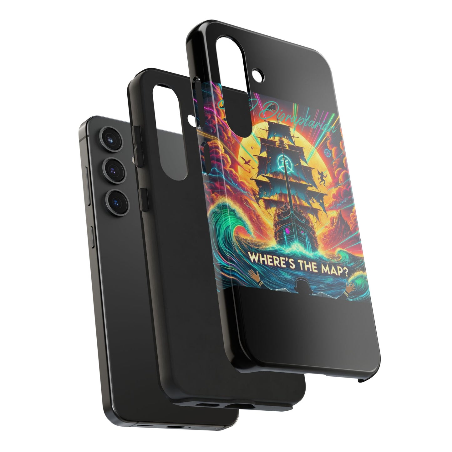 Phone Case - 'Where's The Map' DJ Disruptarian Album Pirate Ship Design