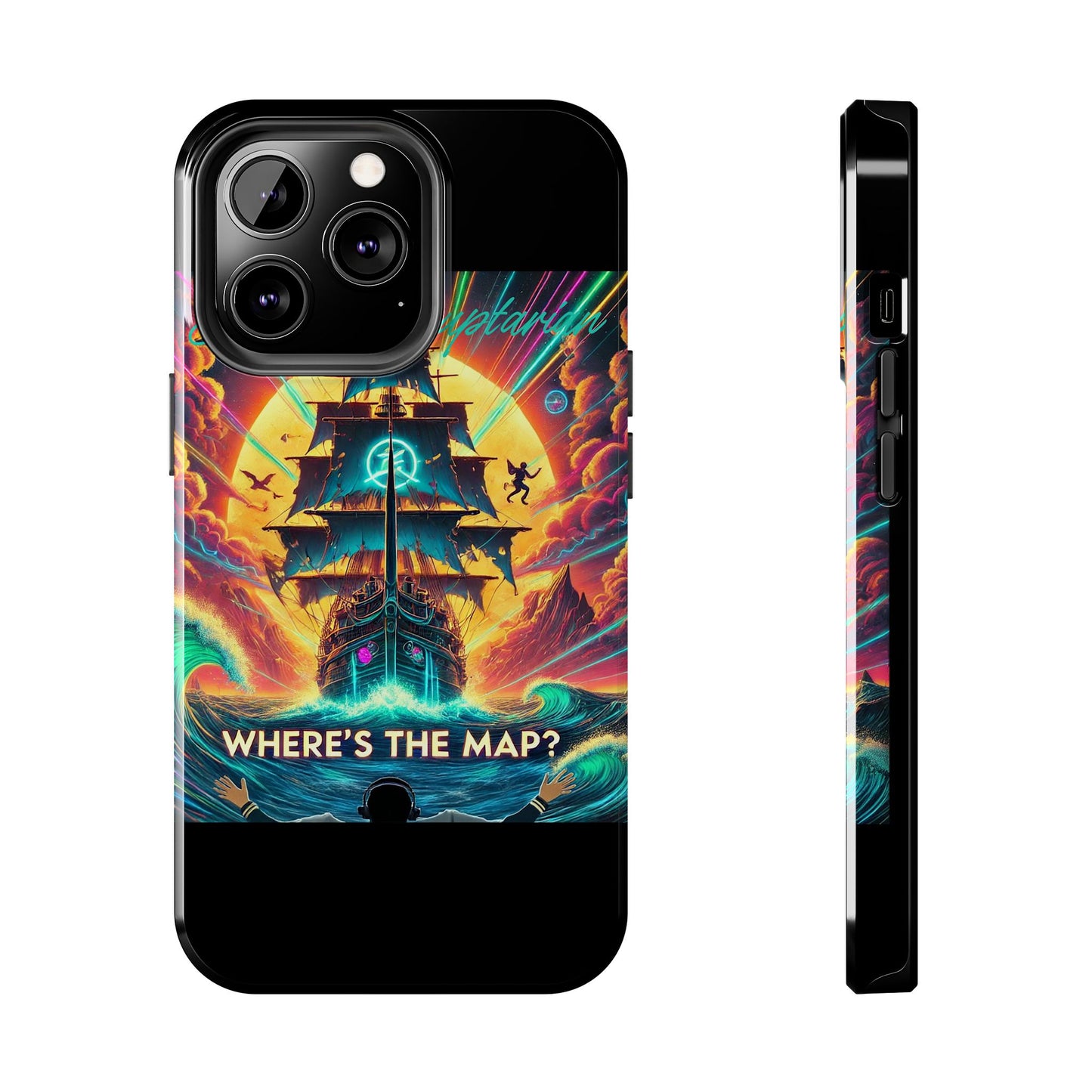 Phone Case - 'Where's The Map' DJ Disruptarian Album Pirate Ship Design