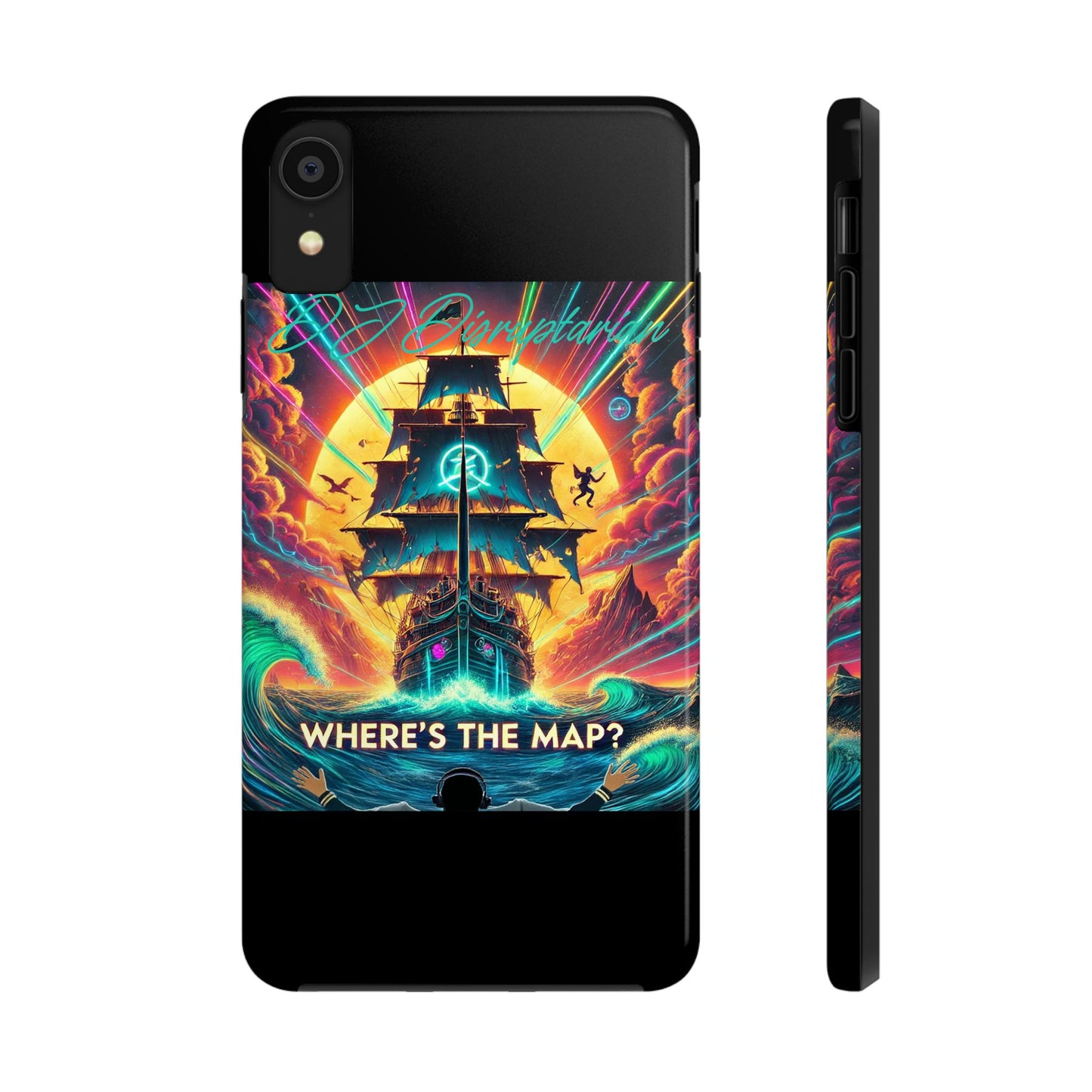 Phone Case - 'Where's The Map' DJ Disruptarian Album Pirate Ship Design