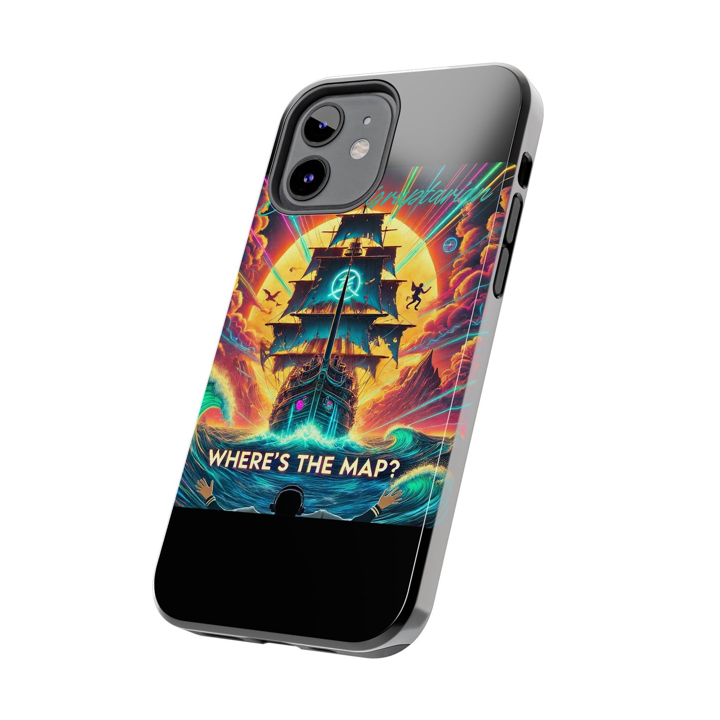 Phone Case - 'Where's The Map' DJ Disruptarian Album Pirate Ship Design