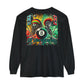 Disruptarian DJ Long Sleeve T-Shirt - Vibrant Music-Themed Garment-Dyed Tee