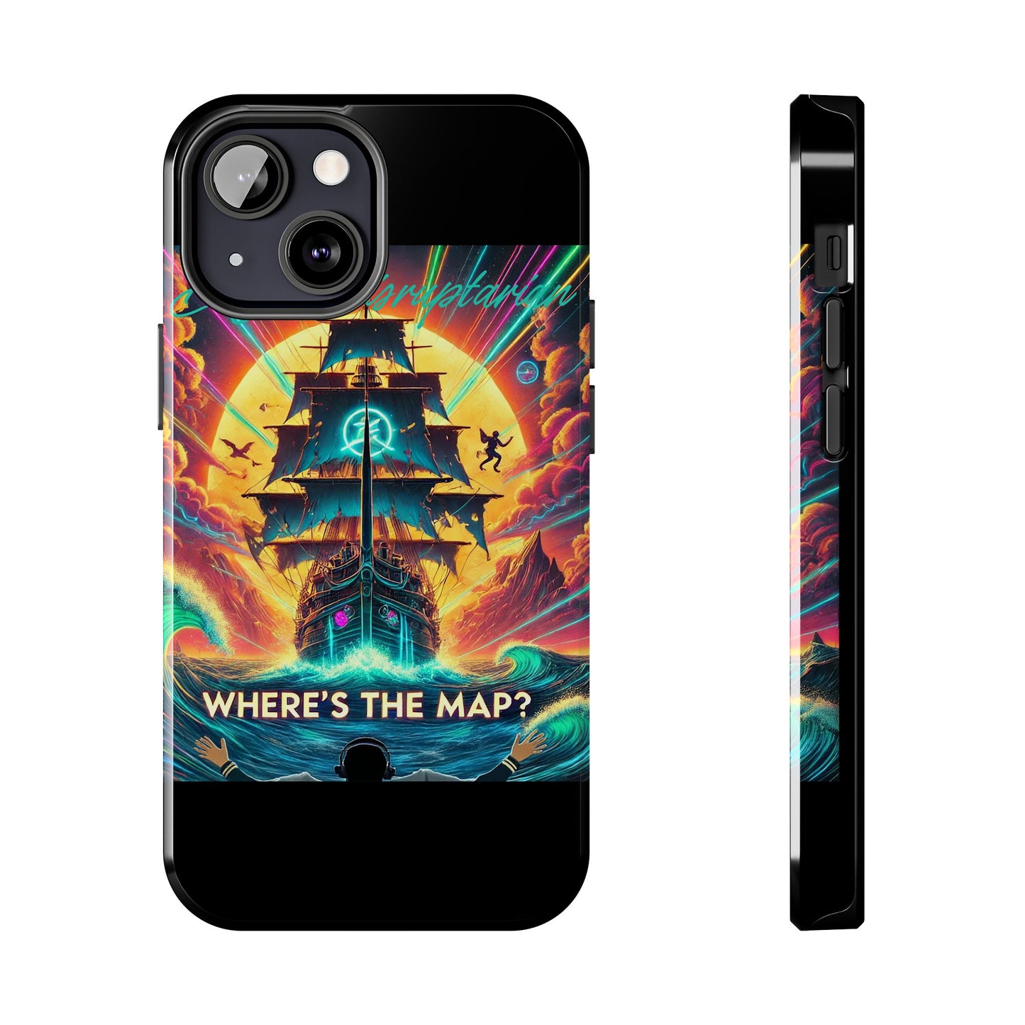 Phone Case - 'Where's The Map' DJ Disruptarian Album Pirate Ship Design