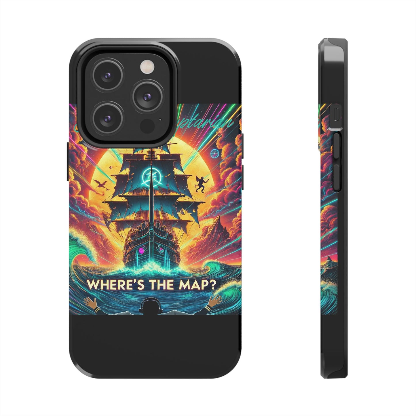 Phone Case - 'Where's The Map' DJ Disruptarian Album Pirate Ship Design