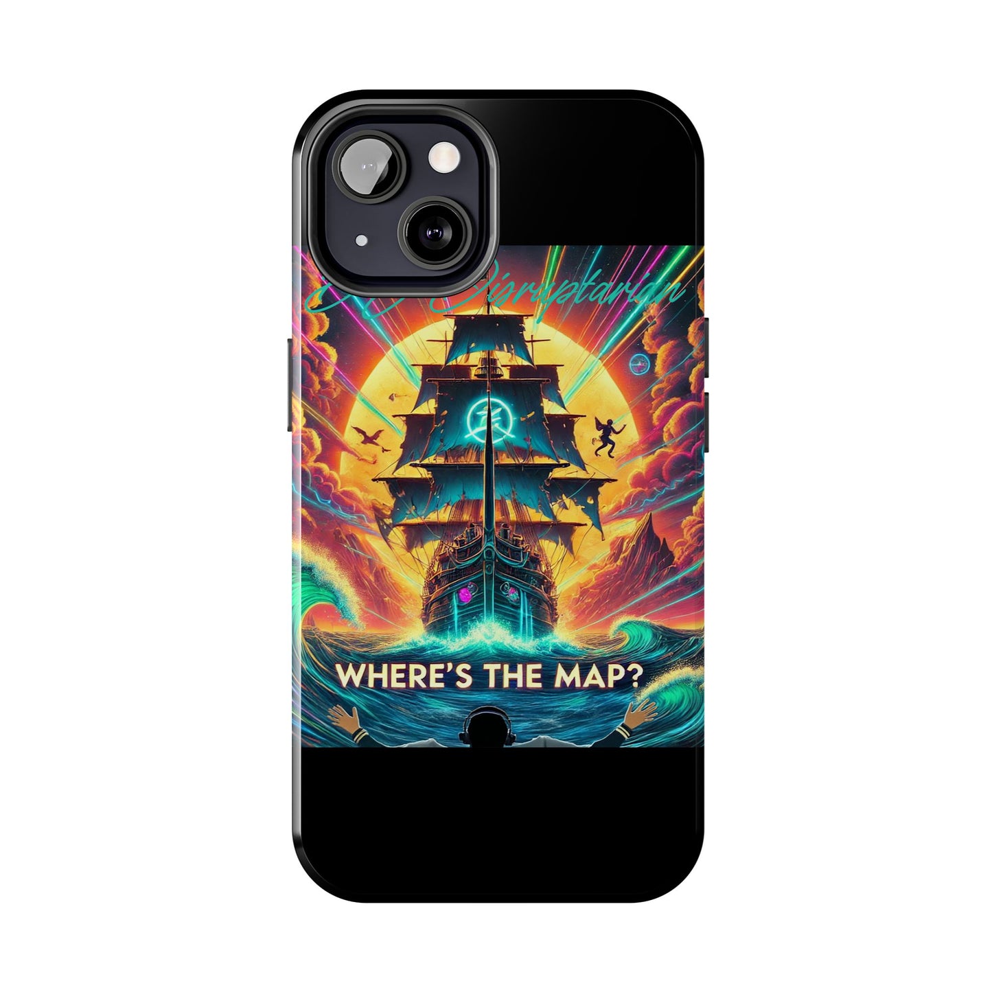 Phone Case - 'Where's The Map' DJ Disruptarian Album Pirate Ship Design