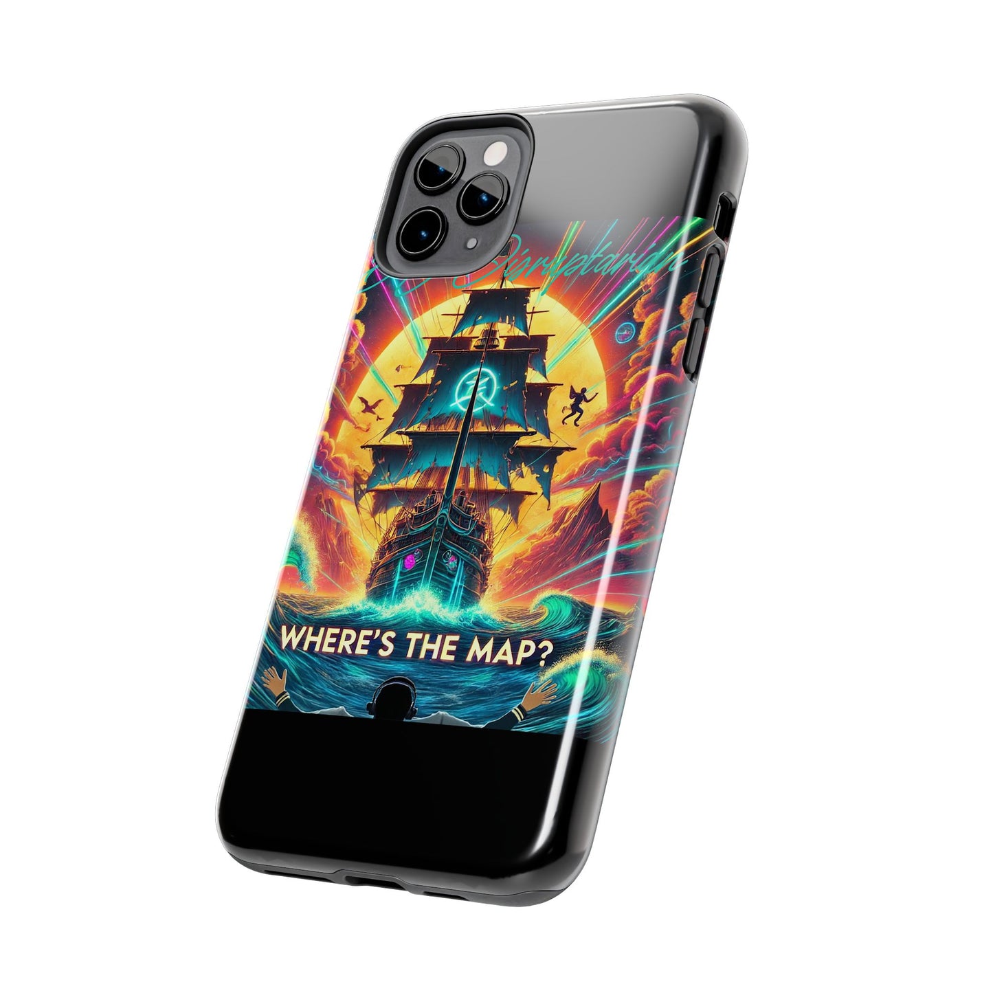 Phone Case - 'Where's The Map' DJ Disruptarian Album Pirate Ship Design