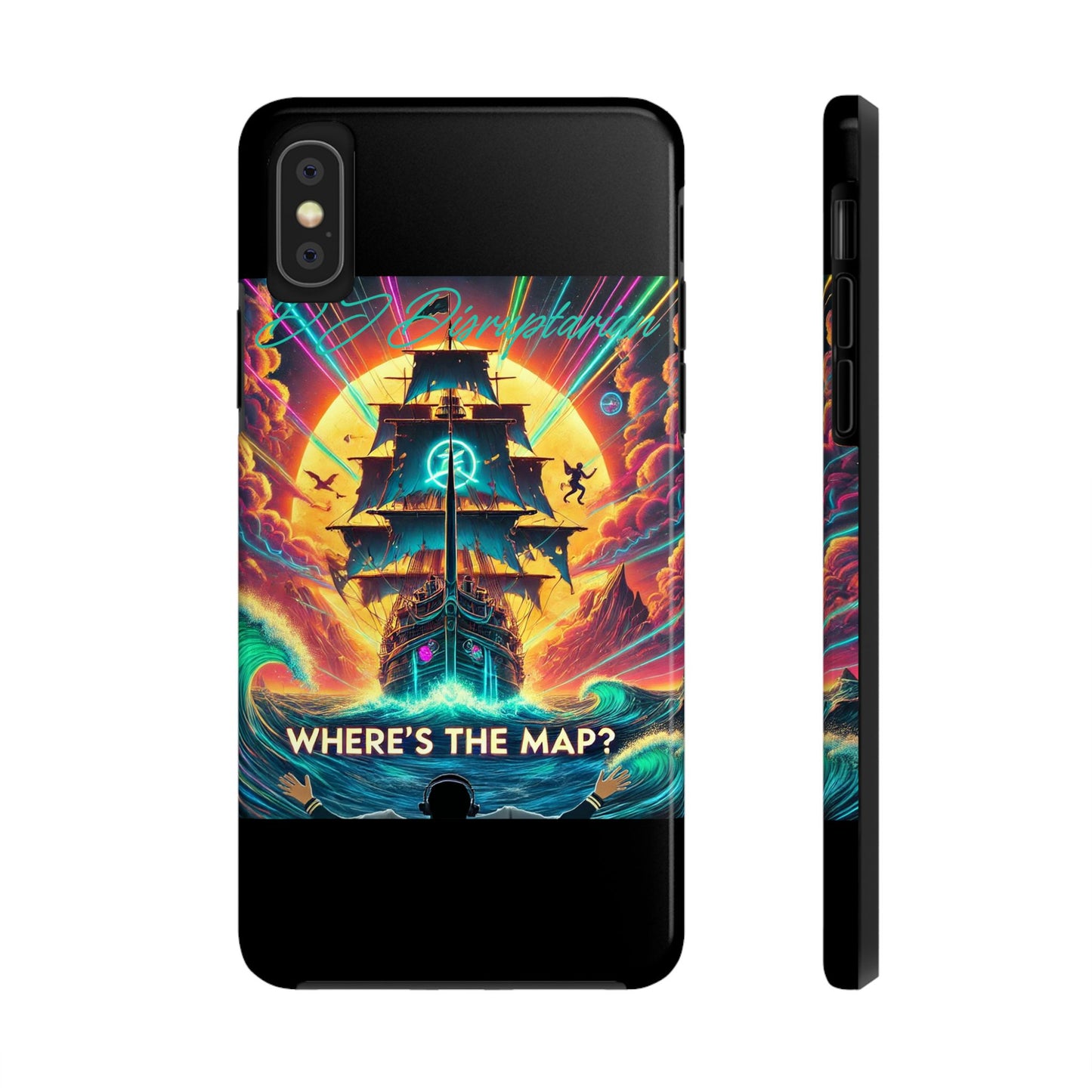 Phone Case - 'Where's The Map' DJ Disruptarian Album Pirate Ship Design