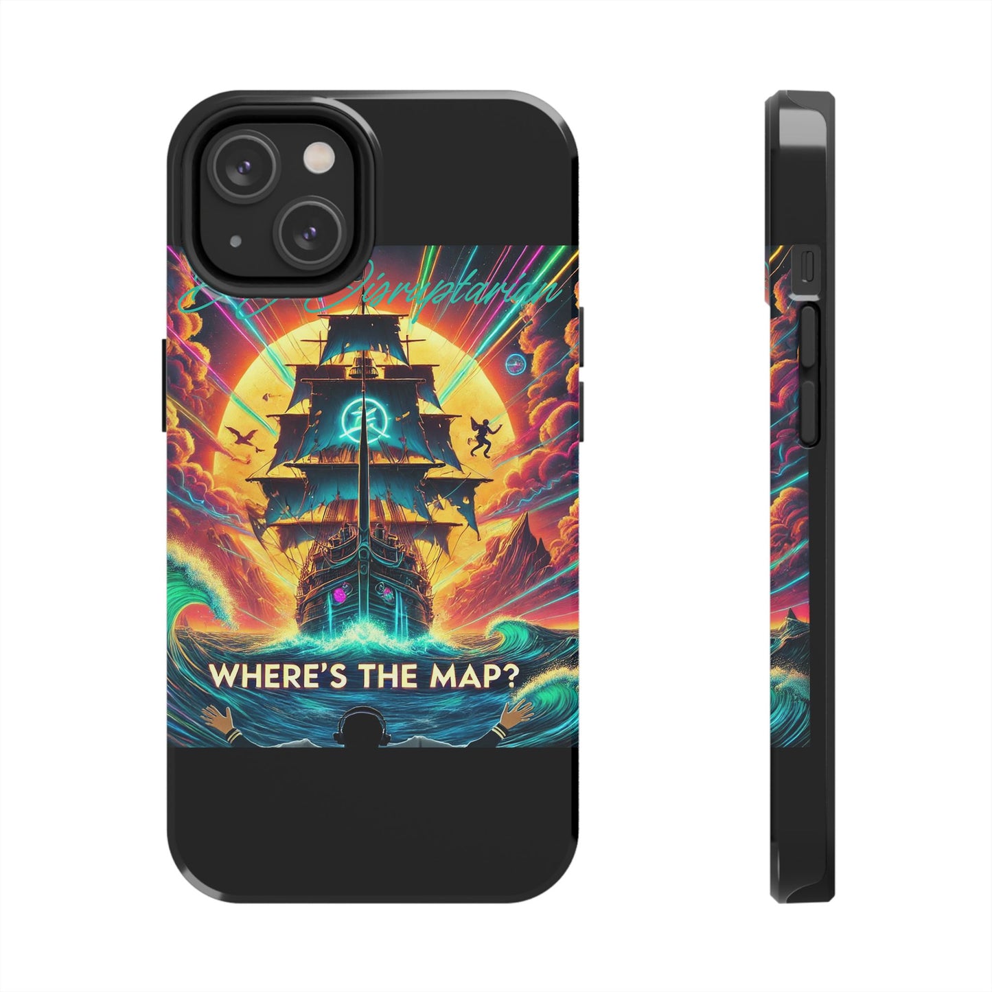 Phone Case - 'Where's The Map' DJ Disruptarian Album Pirate Ship Design