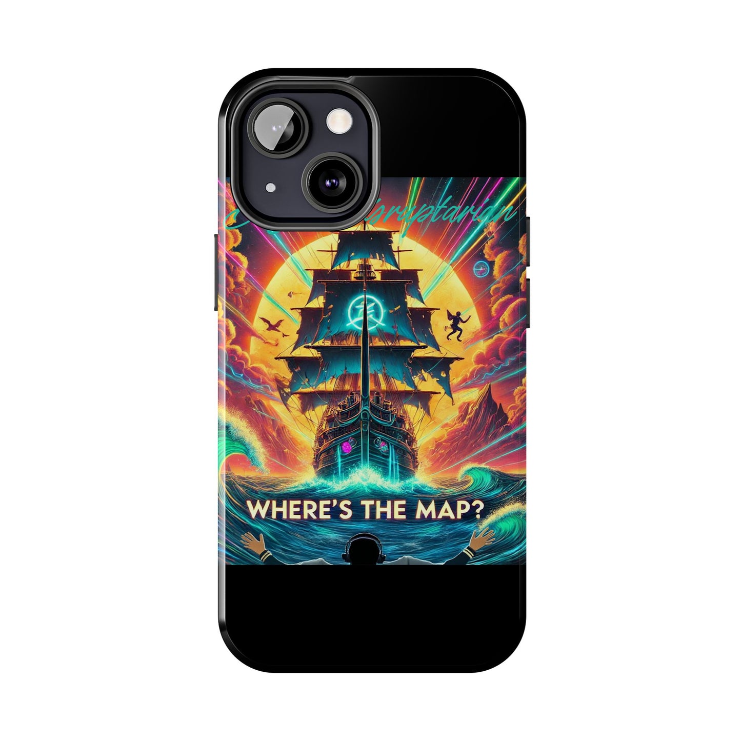 Phone Case - 'Where's The Map' DJ Disruptarian Album Pirate Ship Design