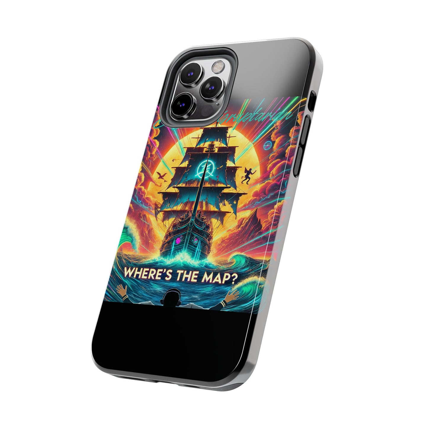 Phone Case - 'Where's The Map' DJ Disruptarian Album Pirate Ship Design