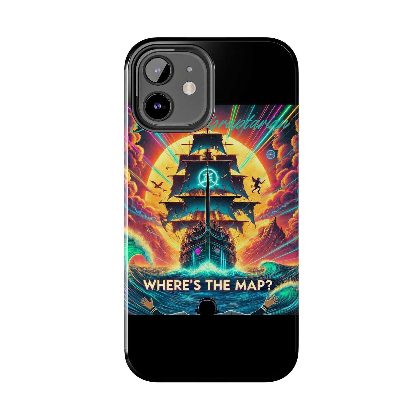 Phone Case - 'Where's The Map' DJ Disruptarian Album Pirate Ship Design