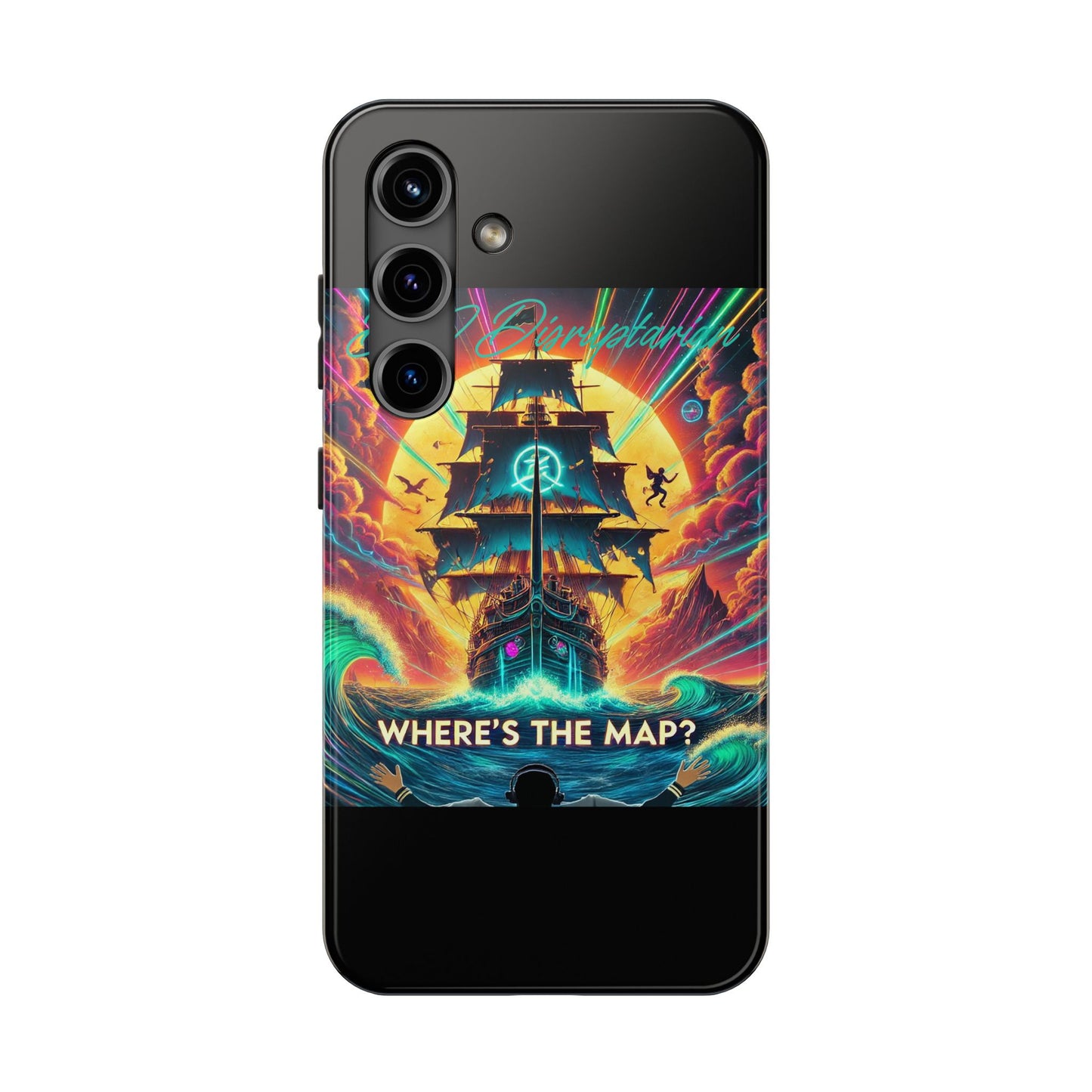 Phone Case - 'Where's The Map' DJ Disruptarian Album Pirate Ship Design