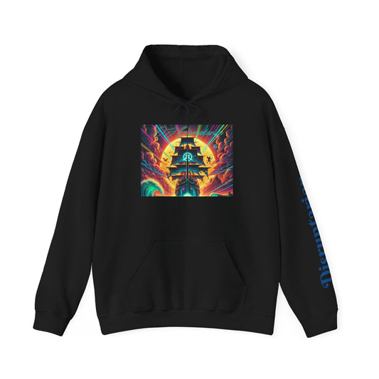 Hooded Sweatshirt Where's The Map DJ Disruptarian Album Pirate Ship Design